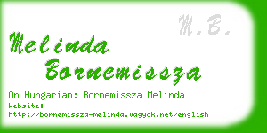 melinda bornemissza business card